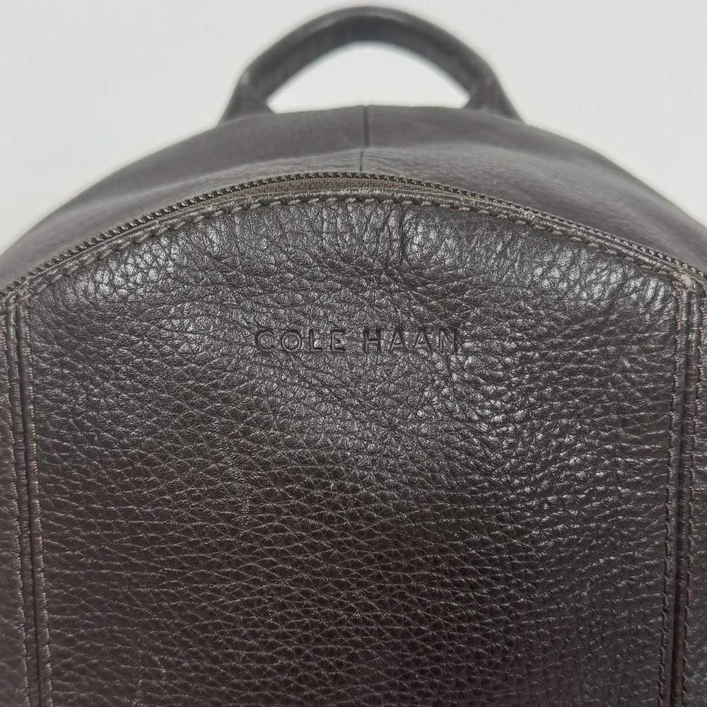 Cole Haan Brown Leather Backpack - Picture 8 of 8